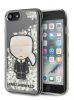 Karl Lagerfeld iPhone 7/8/SE (2020) Iconic Glitter (KLHCI8GLGIRKL) hátlap, tok, fekete