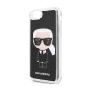 Karl Lagerfeld iPhone 6/7/8 Liquid Glitter Iconic Full Body (KLHCI8ICGBK) hátlap, tok, fekete