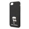 Karl Lagerfeld iPhone 7/8/SE (2020)/SE (2022) Saffiano Ikonik Metal (KLHCI8IKFBMBK) hátlap, tok, fekete