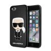 Karl Lagerfeld Embossed Cover iPhone 7/8/SE (2020) (KLHCI8IKPUBK) hátlap, tok, fekete