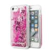 Karl Lagerfeld iPhone 7/8/SE (2020) Floating Charms Liquid Glitter Iconic (KLHCI8ROPI) hátlap, tok, rózsaszín