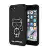 Karl Lagerfeld iPhone 7/8/SE (2020) Iconic Silicone (KLHCI8SILFLWBK) hátlap, tok, fekete