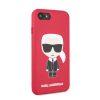 Karl Lagerfeld iPhone 7/8/SE (2020) Silicone Karl Iconic Full Body (KLHCI8SLFKRE) hátlap, tok, piros