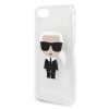 Karl Lagerfeld iPhone 7/8/SE (2020) Glitter Iconic Full Body (KLHCI8TPUTRIKSL) hátlap, tok, ezüst