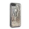 Karl Lagerfeld iPhone 7/8/SE (2020) Liquid Glitter Signature (KLHCI8TRKSGO) hátlap, tok, arany