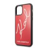 Karl Lagerfeld iPhone 11 Pro Glitter Signature (KLHCN58DLKSRE) hátlap, tok, piros
