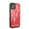 Karl Lagerfeld iPhone 11 Pro Glitter Signature (KLHCN58DLKSRE) hátlap, tok, piros