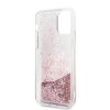 Karl Lagerfeld iPhone 11 Pro Peek-A-Boo Liquid Glitter (KLHCN58PABGNU) hátlap, tok, rózsaszín
