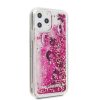 Karl Lagerfeld iPhone 11 Pro Floating Charms Liquid Glitter Iconic (KLHCN58ROPI) hátlap, tok, rózsaszín