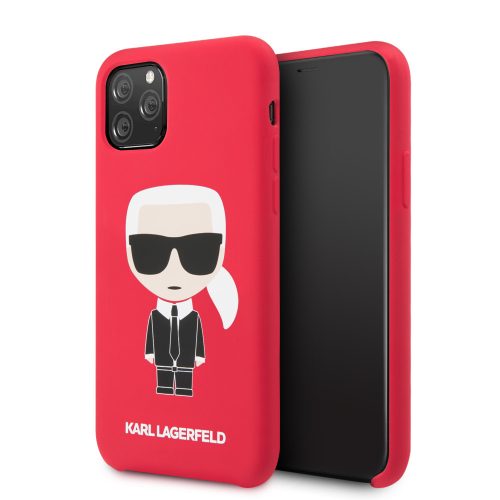 Karl Lagerfeld iPhone 11 Pro Silicone Karl Iconic Full Body (KLHCN58SLFKRE) hátlap, tok, piros