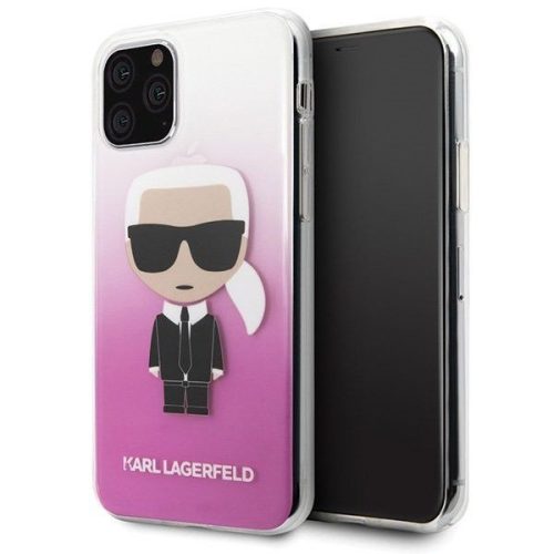 Karl Lagerfeld iPhone 11 Pro Degrade Ikonik Full Body (KLHCN58TRDFKPI) hátlap, tok, fekete