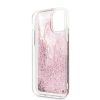 Karl Lagerfeld iPhone 11 Pro Liquid Glitter Signature (KLHCN58TRKSRG) hátlap, tok, rózsaszín