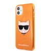 Karl Lagerfeld iPhone 11 Choupette Head (KLHCN61CHTRO) hátlap, tok, narancssárga