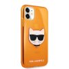 Karl Lagerfeld iPhone 11 Choupette Head (KLHCN61CHTRO) hátlap, tok, narancssárga