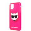 Karl Lagerfeld iPhone 11 Choupette Head (KLHCN61CHTRP) hátlap, tok, rózsaszín