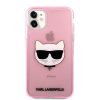 Karl Lagerfeld iPhone 11 Choupette Head Glitter (KLHCN61CHTUGLP) hátlap, tok, rózsaszín