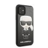 Karl Lagerfeld iPhone 11 Embossed Cover (KLHCN61IKPUBK) hátlap, tok, fekete