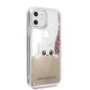 Karl Lagerfeld iPhone 11 Peek-A-Boo Liquid Glitter (KLHCN61PABGNU) hátlap, tok, rózsaszín