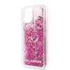 Karl Lagerfeld iPhone 11 Floating Charms Liquid Glitter Iconic (KLHCN61ROPI) hátlap, tok, rózsaszín