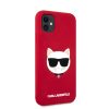 Karl Lagerfeld iPhone 11 Choupette Head Silicone (KLHCN61SLCHRE) hátlap, tok, piros