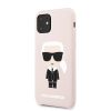 Karl Lagerfeld iPhone 11 Silicone Karl Iconic Full Body (KLHCN61SLFKPI) hátlap, tok, rózsaszín