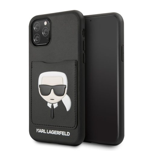 Karl Lagerfeld iPhone 11 Pro Max CardSlot (KLHCN65CSKCBK) hátlap, tok, fekete