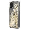 Karl Lagerfeld iPhone 11 Pro Max Floating Charms Liquid Glitter Iconic (KLHCN65ROGO) hátlap, tok, arany