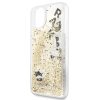 Karl Lagerfeld iPhone 11 Pro Max Floating Charms Liquid Glitter Iconic (KLHCN65ROGO) hátlap, tok, arany