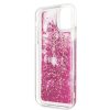 Karl Lagerfeld iPhone 11 Pro Max Floating Charms Liquid Glitter Iconic (KLHCN65ROPI) hátlap, tok, rózsaszín
