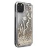 Karl Lagerfeld iPhone 11 Pro Max Liquid Glitter Signature (KLHCN65TRKSGO) hátlap, tok, arany