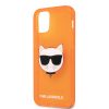Karl Lagerfeld iPhone 12 Pro Max Choupette Head (KLHCP12LCHTRO) hátlap, tok, narancssárga