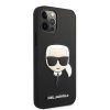 Karl Lagerfeld iPhone 12 Pro Max Saffiano Iconic Karl's Head (KLHCP12LSAKHBK) hátlap, tok, fekete
