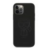 Karl Lagerfeld iPhone 12 Pro Max Ikonik Outline 2 Silicone (KLHCP12LSILTTBK) hátlap, tok, fekete