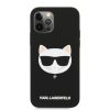 Karl Lagerfeld iPhone 12 Pro Max Choupette Head Silicone (KLHCP12LSLCHBK) hátlap, tok, fekete