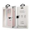 Karl Lagerfeld iPhone 12 Pro Max Choupette Head Silicone (KLHCP12LSLCHLP) hátlap, tok, világos rózsaszín