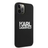 Karl Lagerfeld iPhone 12 Pro Max Stack White Logo Silicone (KLHCP12LSLKLRBK) hátlap, tok, fekete