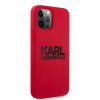 Karl Lagerfeld iPhone 12 Pro Max Stack Black Logo Silicone (KLHCP12LSLKLRE) hátlap, tok, piros