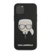 Karl Lagerfeld iPhone 12/12 Pro Layers Glitter Iconic (KLHCP12MGLBK) hátlap, tok, fekete
