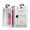 Karl Lagerfeld iPhone 12/12 Pro Floating Charms Liquid Glitter Iconic (KLHCP12MROPI) hátlap, tok, rózsaszín