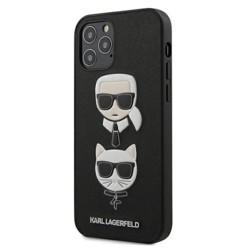 Karl Lagerfeld iPhone 12/12 Pro 3D Rubber Heads (KLHCP12MSAKICKCBK) hátlap, tok, fekete