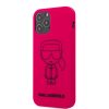 Karl Lagerfeld iPhone 12/12 Pro Ikonik Outline (KLHCP12MSILFLPI) hátlap, tok, rózsaszín