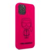Karl Lagerfeld iPhone 12/12 Pro Ikonik Outline (KLHCP12MSILFLPI) hátlap, tok, rózsaszín