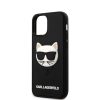 Karl Lagerfeld iPhone 12 Mini 5,4" 3D Rubber Choupette Head (KLHCP12SCH3DBK) hátlap tok, fekete