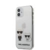 Karl Lagerfeld iPhone 12 Mini 3D Karl & Choupette Full Body (KLHCP12SCKTR) hátlap, tok, átlátszó