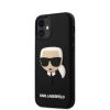Karl Lagerfeld iPhone 12 Mini 3D Rubber Karl Head (KLHCP12SKH3DBK) hátlap, tok, fekete