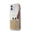 Karl Lagerfeld iPhone 12 Mini Peek-A-Boo Liquid Glitter (KLHCP12SPABGNU) hátlap, tok, rózsaszín
