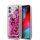 Karl Lagerfeld iPhone 12 Mini Floating Charms Liquid Glitter Iconic (KLHCP12SROPI) hátlap, tok, rózsaszín