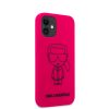 Karl Lagerfeld iPhone 12 Mini Ikonik Outline (KLHCP12SSILFLPI) hátlap, tok, rózsaszín