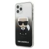 Karl Lagerfeld iPhone 12 Mini Ikonik Full Body (KLHCP12STRDFKBK) hátlap, tok, fekete