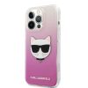 Karl Lagerfeld iPhone 13 Pro Choupette Head Glitter (KLHCP13LCTRP) hátlap, tok, rózsaszín